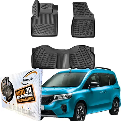 Produktbild von Trimak Autofußmatten kompatibel mit Nissan Townstar ab 2022 Auto Allwetter Gummimatten