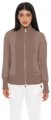 Immagine prodotto di Felpa invernale da donna con zip con inserti in maglia Leone 1947 Warm Touch