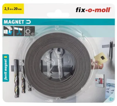 Produktbild von Magnetband selbstklebend 2,5 m x 20 mm fix-o-moll