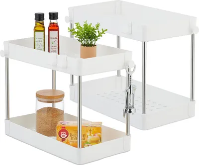 Produktbild von relaxdays Polička pod umývadlo v sade 2 kusov