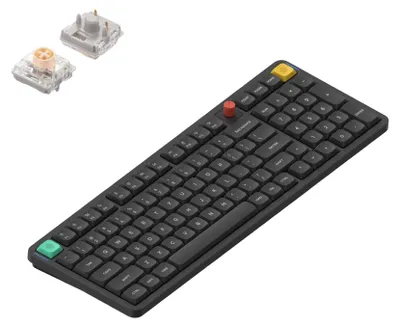 Produktbild von NuPhy Air100 V3 Kabellose Mechanische Tastatur Bluetooth/2,4 GHz/USB-C QWERTY Layout - Nebula Dark / Blush nano