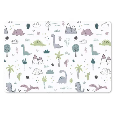 Produktbild von MuchoWow® Schreibtischunterlage Muster - Dinosaurier - Kinder - Baby - Jungen - Mädchen - Kind 60x40 cm - XXL Mauspad - Großes Mauspad