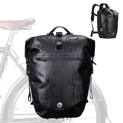 Produktbild von Fahrrad Gepäckträgertasche wasserdicht 27L Rucksack Laptopfach