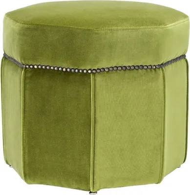 Produktbild von Casa Padrino Luxus Hocker Hellgrün / Antik Messingfarben 46 x 46 x H. 44 cm - 8 eckiger Sitzhocker - Luxus Möbel