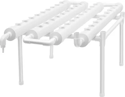 Produktbild von Hydroponik Anzuchtset - Hydroponisches System - 4 Rohre - 36 Pflanzlöcher - 1 Ebene - Rohr Ø 6,3 cm - Loch Ø 3,2 cm - Lochabstand 8 cm - Weiß