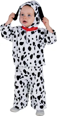 Produktbild von M208005-74-A schwarz-weiß Kinder Mädchen Junge Dalmatinerkostüm  Hundebaby Gr.74