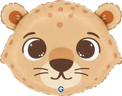 Produktbild von 18" Folienballon Shape Gepard Kopf | 46 cm