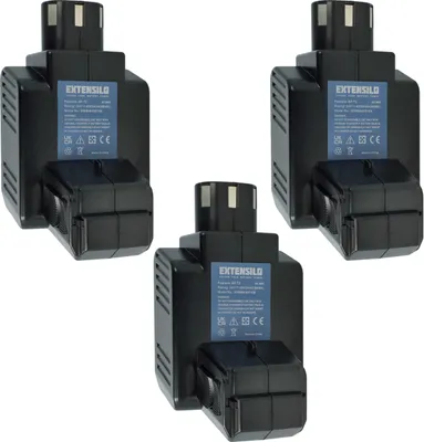 Produktbild von EXTENSILO 3x Akku Ersatz für Hilti BP72, BP60, 331530, BP40 für Werkzeug (4000 mAh, NiMH, 24 V)