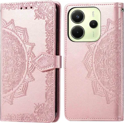 Productafbeelding van imoshion Mandala Bookcase voor de Xiaomi Redmi Note 14 (4G) - Rosé Goud