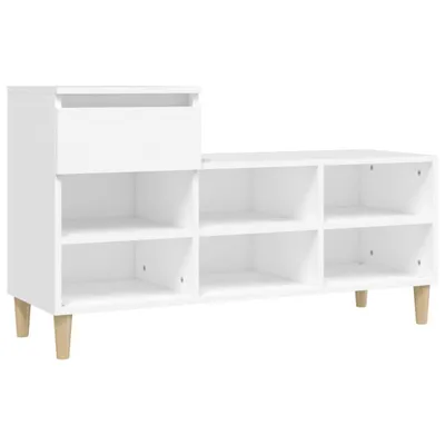 Image de Armoire à chaussures Blanc 102x36x60 cm Bois d'ingénierie
