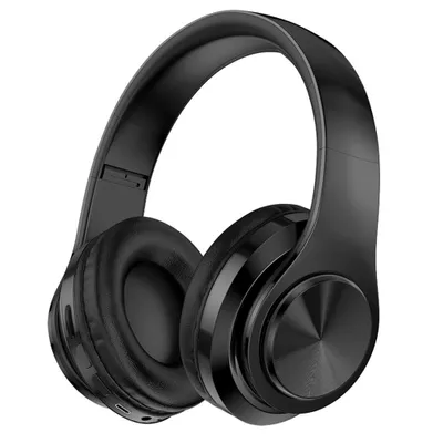 Image de B39 Casque d'écoute Bluetooth monté sur la tête BT 5.0 | 3 modes de lecture (BT+AUX filaire+carte TF) | Pliable et rétractable | Lumière colorée pour respirer, noir