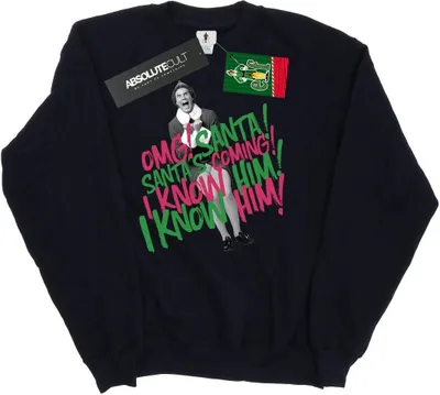 Produktbild von Elf - "Santa's Coming" Sweatshirt für Damen BI5399 (S) (Schwarz)