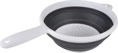 Image de Passoire rétractable en plastique avec manche Anthracite