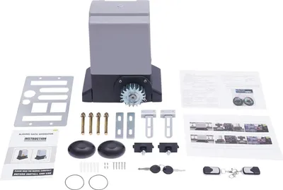 Zdjęcie produktu dla Automatyczny napęd do bram przesuwnych – elektryczny mechanizm otwierający bramę – moc 750 W 220 V – maks. 1600 kg, 12 m – prędkość obrotowa 1400 obr./min – dwa piloty zdalnego sterowania 50 m – srebrny