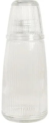 Zdjęcie produktu dla Szklana butelka z zakręcanym korkiem i szklanką, 1000 ml