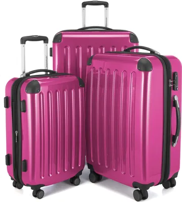 Produktbild von HAUPTSTADTKOFFER - Alex - Koffer-Set 3-teilig, Rollkoffer Trolleys 4 Rollen mit Erweiterung, Handgepäck und Check-In Gepäck für jede Reiseart, TSA,Magenta