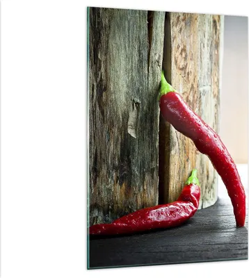 Produktbild von Bilder auf glas - Einteilig - Chili Gewürz Gemüse - 80x120cm - Glasbilder - Wandbilder - Bilder - zum Aufhängen bereit - Wanddekoration aus Glas - Glas Bilder - Wandbild auf Glas - GPA80x120-2264