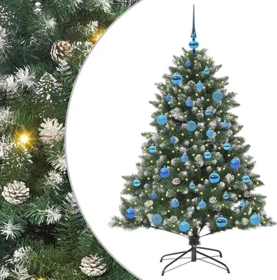 Produktbild von vidaXL Künstlicher Weihnachtsbaum mit 150 LEDs mit Ständer Grün 150 cm