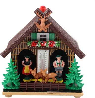 Produktbild von Wetterhaus - Thermometer - Bayern - Bayerische Waldhütte - Retro