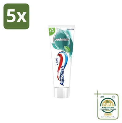 Obrázek produktu pro 5 kusů zubní pasty Aquafresh Coolmint, 75 ml, balení