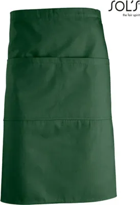 Image de SOLs 88020 | Tablier moyen Greenwich - 90 x 65 cm - Couleur : Bottle Green - Taille : 90 x 65 cm