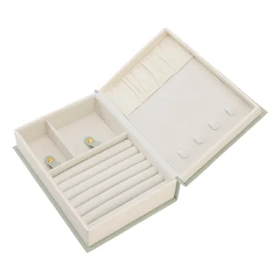 Zdjęcie produktu dla Pudełko na biżuterię, pudełko do przechowywania biżuterii, etui na biżuterię, pudełko na biżuterię, pudełko na kolczyki, organizer na biżuterię
