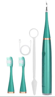 Image de Brosse à dents électrique 3-en-1 pour éliminer la plaque dentaire et blanchir les dents, rechargeable par USB - vert