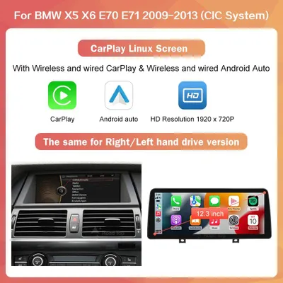 Obrázek produktu pro Multimediální displej s dotykovou obrazovkou a bezdrátovým CarPlay – 12,3 palců, operační systém Linux