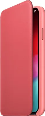 Produktbild von Apple Leder Folio Case für iPhone XS Max pfingstrosenpink Handyschutzhülle