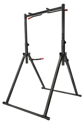 Produktbild von Klimmzugstation Zuhause - Verstellbare Pull Up Station - Klappbar - Belastbar 200 kg - Höhe 1,75–2,3 m - Stahlrahmen Für Home Gym - Schwarz