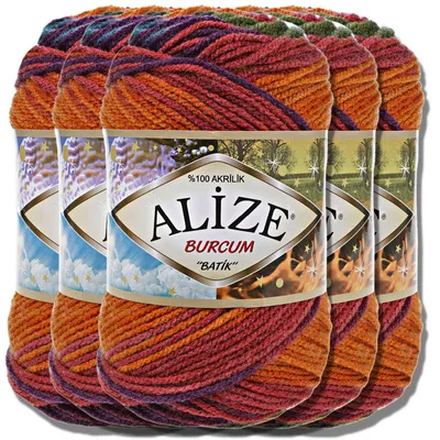 Produktbild von Alize 5x 100g Burcum Batik Wolle mit Farbverlauf, Häkeln, Stricken (4827)