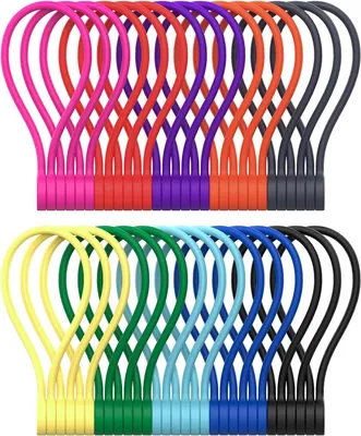 Produktbild von VIEVRE 20 Stück Kabelbinder Silikon, Kabelbinder Wiederverschließbar, Wiederverwendbare