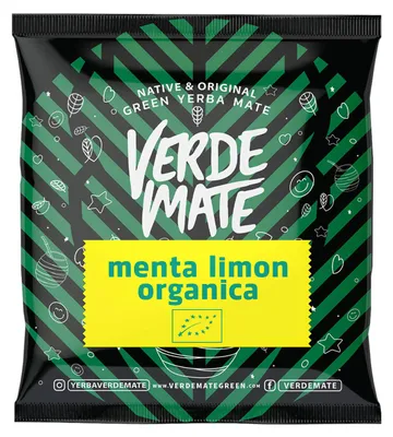 Produktbild von Verde Mate - Mate Tee Organica Menta Limon Probe 50g - Dicke Blätter 5mm - Ökologisch - Minze & Zitrone - Mild