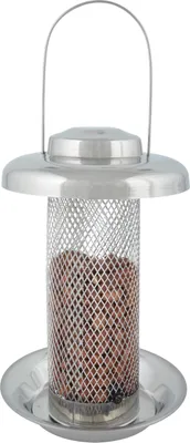 Produktbild von Esschert Design Edelstahlnusssilo; FB394; 14,1x14,1x27,1 cm