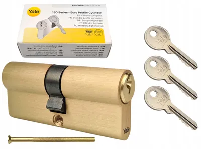 Produktbild von Yale Türzylinder 35/35 Messing mit 3 Schlüsseln