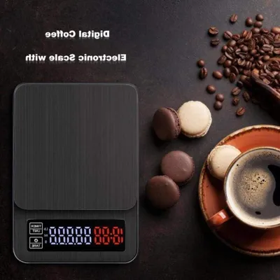 Zdjęcie produktu dla Cyfrowa waga kuchenna - waga do żywności, elektroniczna - precyzyjne ważenie - z funkcją tarowania - 3 kg, dokładność 0,1 g - czarna