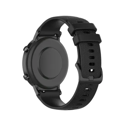 Produktbild von INF Uhrenarmband Silikon Schwarz 20 mm für Garmin Venu Vivomove Move Vivoactive Forerunner Approach S40, wasserabweisend, weich, langlebig, leicht zu wechseln, Sport
