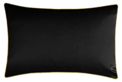 Productafbeelding van MARO HOME kussensloop, zwart, goud, 50x60 cm, katoensatijn
