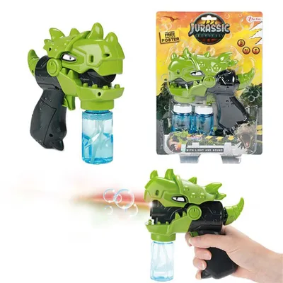 Produktbild von Jurassic Revival Dino Seifenblasen Pistole mit Licht und Sound