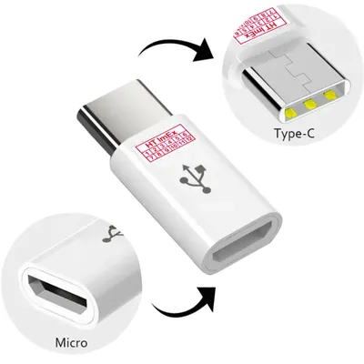 Produktbild von USB-C USB Micro Adapter Buchse USB Typ C to USB Micro OTG Adapter Anschluss