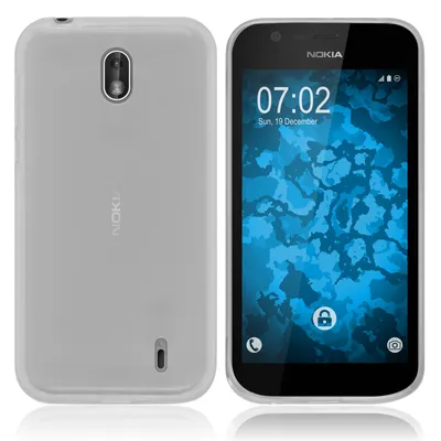 Produktbild von PhoneNatic Case kompatibel mit  Nokia 1 - Crystal Clear Silikon Hülle transparent Cover