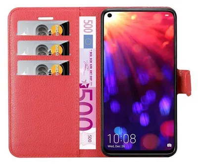 Obrázek produktu pro Cadorabo pouzdro pro Honor View 20 Protective Case in Red Pouzdro na mobil s magnetickým zavíráním