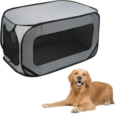 Image de Cage de transport pour chien, dimensions 94 x 53 x 53 cm, en tissu Oxford, pour voiture