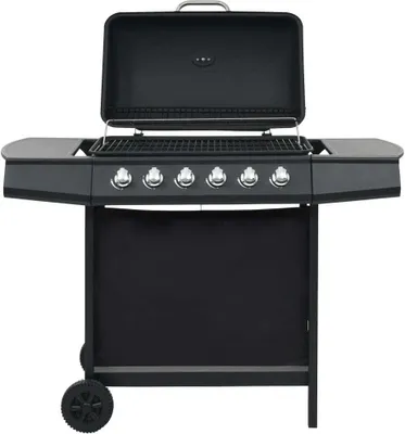 Produktbild von Gasgrill mit 6 Flammen Stahl Schwarz
