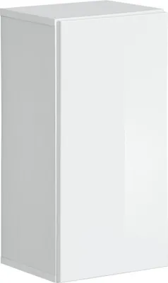 A white cabinet shown from a three-quarter angle against a white background.