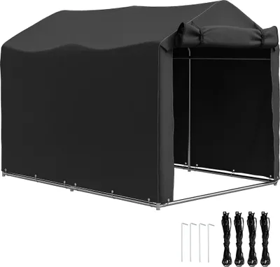 Produktbild von Outsunny Garagenzelt, wasserdicht Zeltgarage mit Tür, UV-beständig Gerätezelt