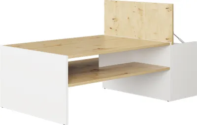 Image de Table basse Vicco Rubby Artisan chêne/blanc 110x60cm, Model 54448