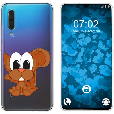 Produktbild von PhoneNatic Case kompatibel mit Huawei P30 Silikon-Hülle Cutiemals M8