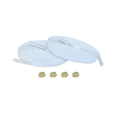 Produktbild von Elastische Schnürsenkel mit Clips - Schnürsenkel: Weiss | Verschluss: Gold