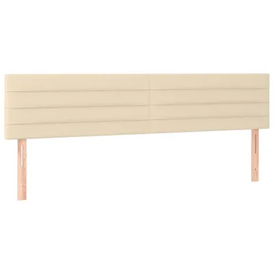 Produktbild von vidaXL Kopfteile Creme 200x5x78/88 cm Stoff